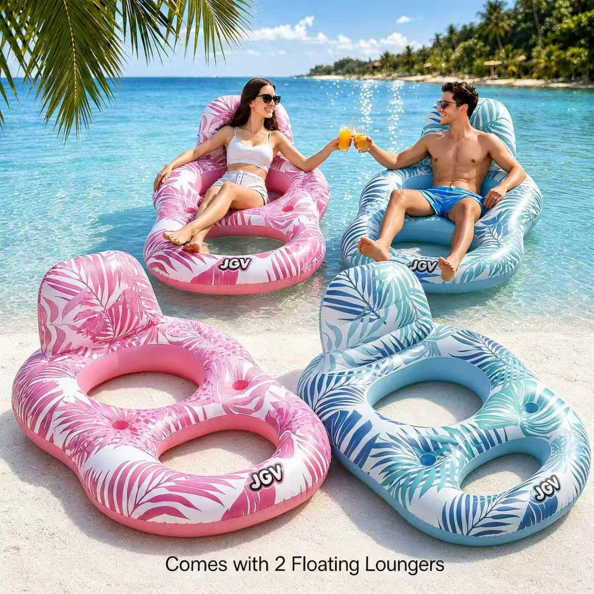 Inflatable Pool Float Chair with Drink Holder Q3097