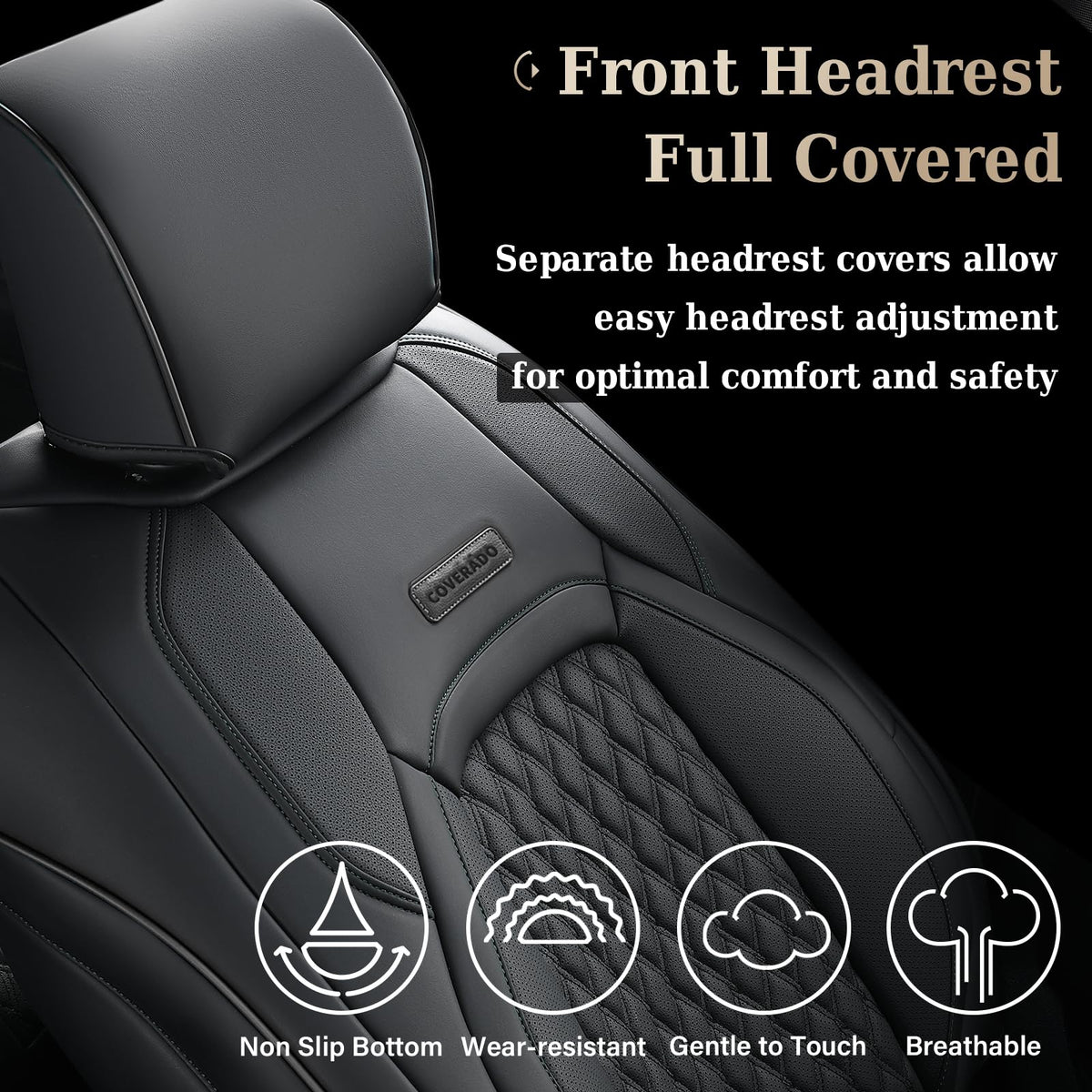 Waterproof Faux Leather Full Coverage Seat Covers S147251