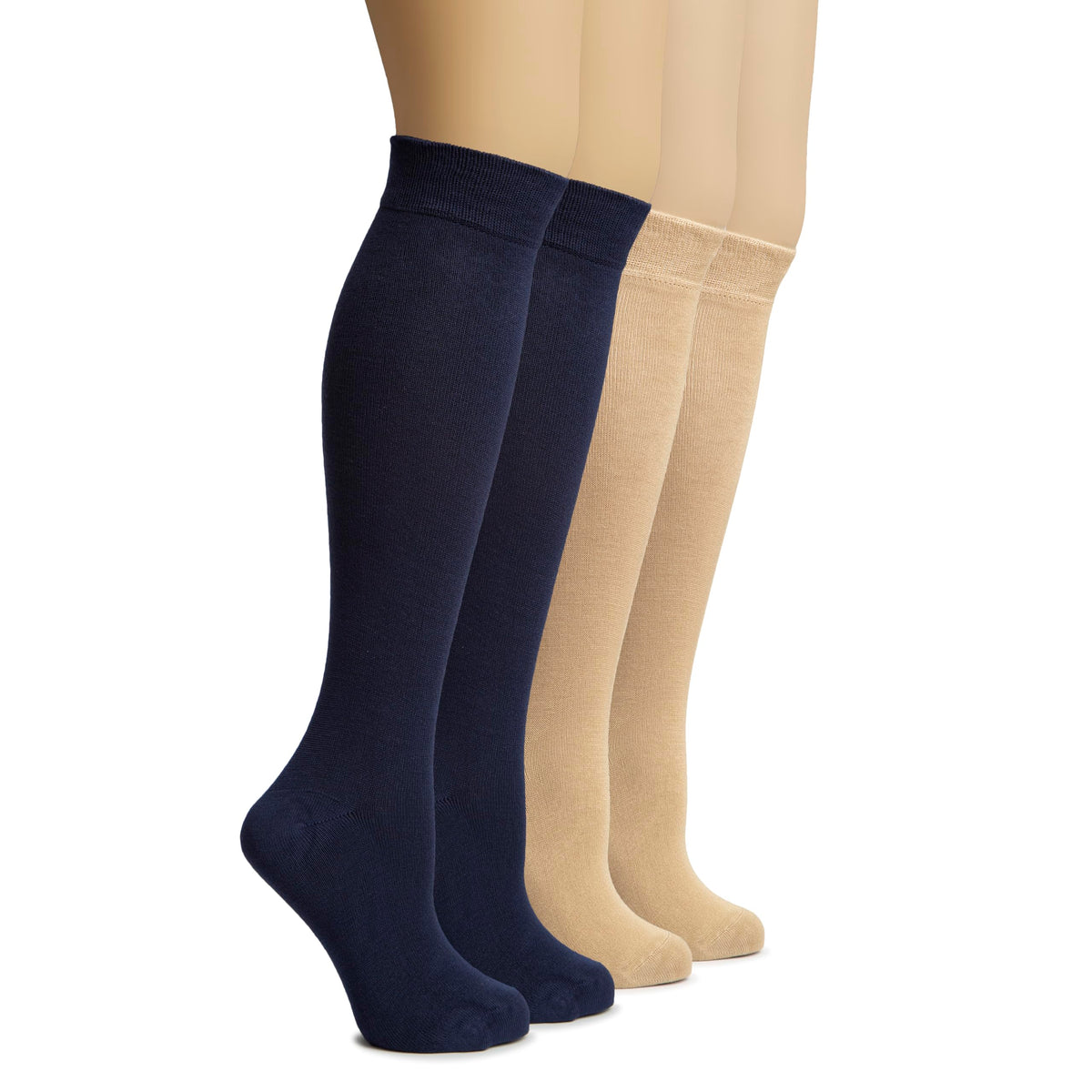 Rayon from Bamboo Knee High Socks 4 Pairs N7139