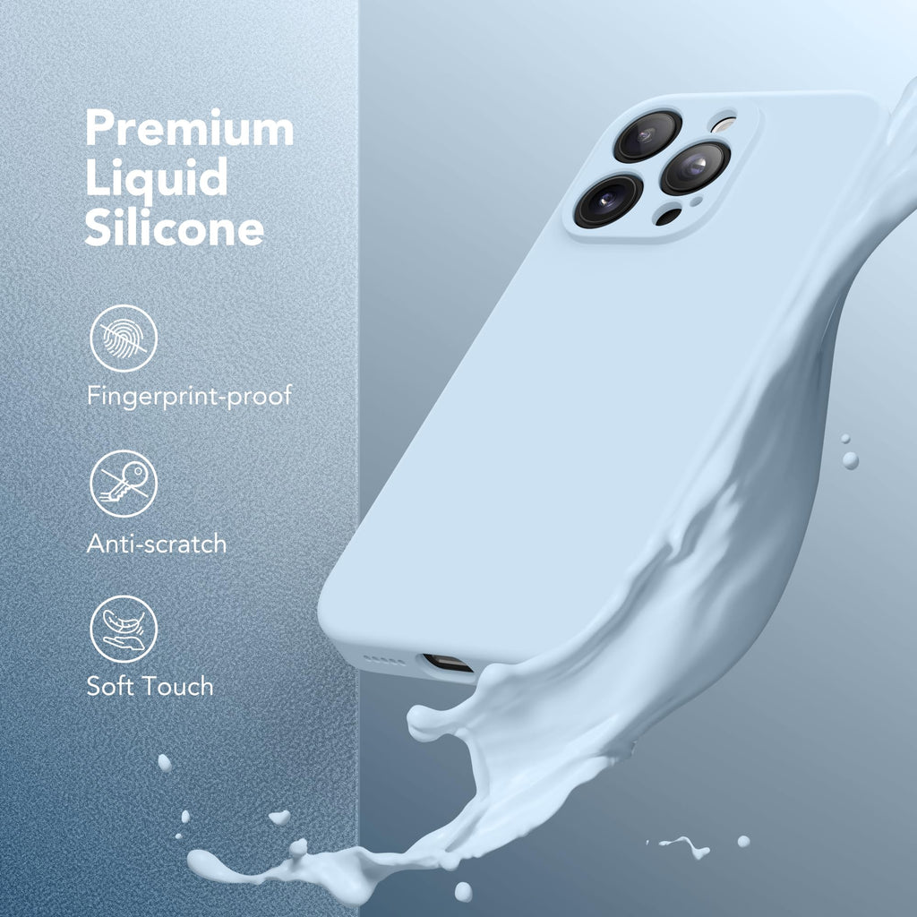Light Blue Silicone iPhone 13 Pro Max Case K435046