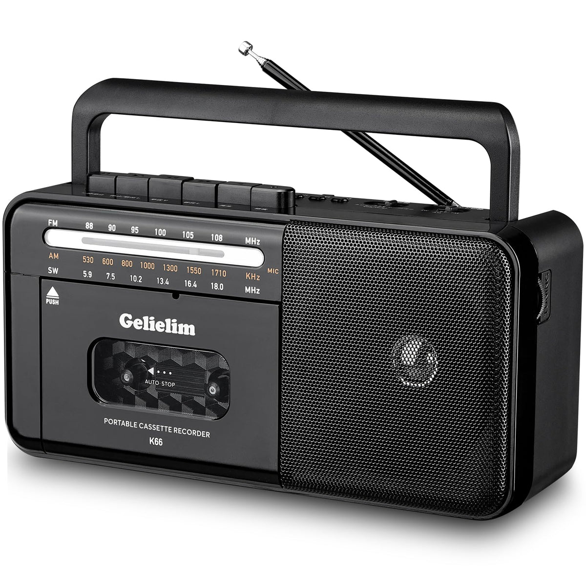 Cassette Tape Player Bluetooth Boombox AM/FM/SW Radio Stereo J10671