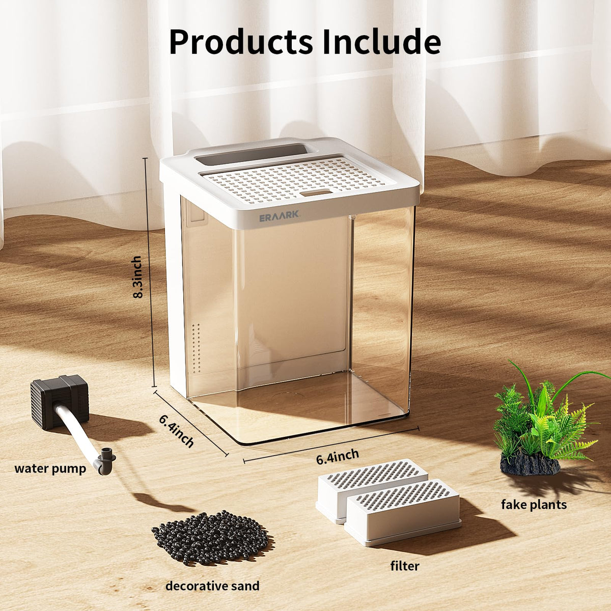 1.5 Gallon Aquarium Kit with Filter and LED Light G827