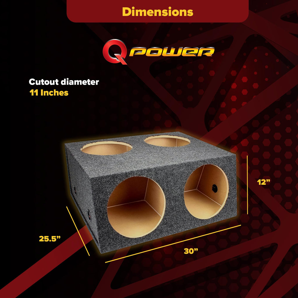 12 Inch 4 Hole Sealed Divided Speaker Box Subwoofer Enclosure F793