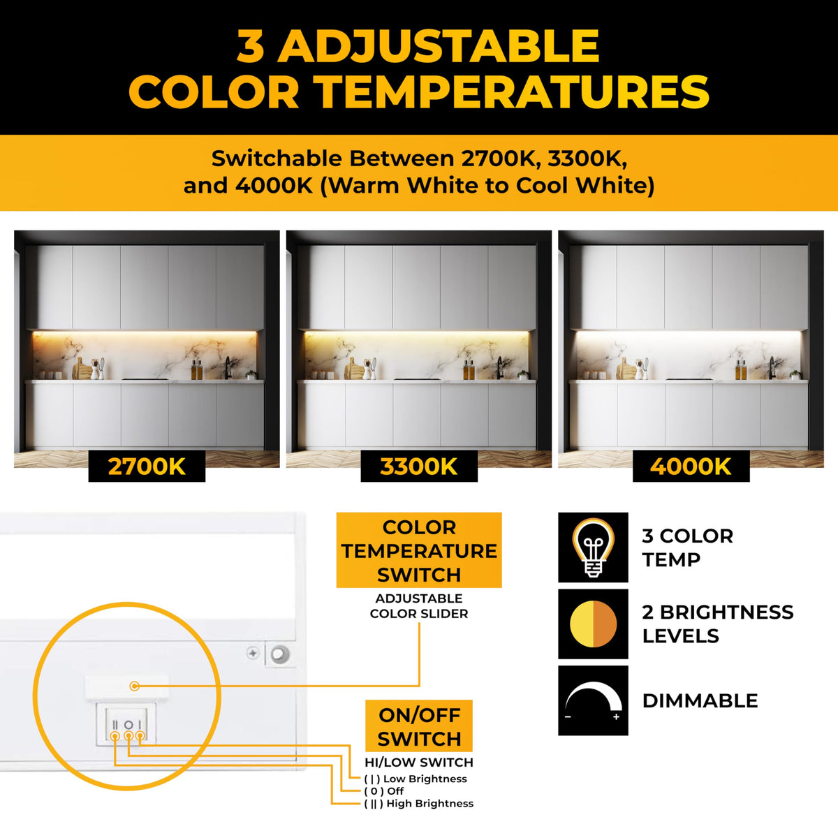 LED Under Cabinet Lighting 24 Inch White P7246