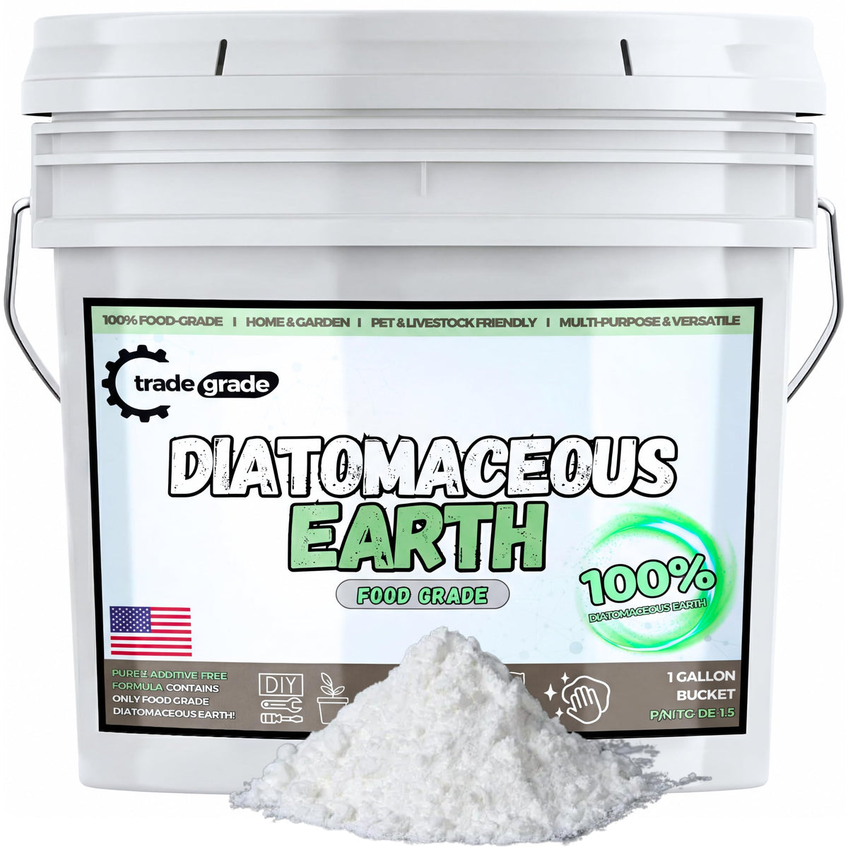 100% Food-Grade Diatomaceous Earth Powder 1 Gallon B145429