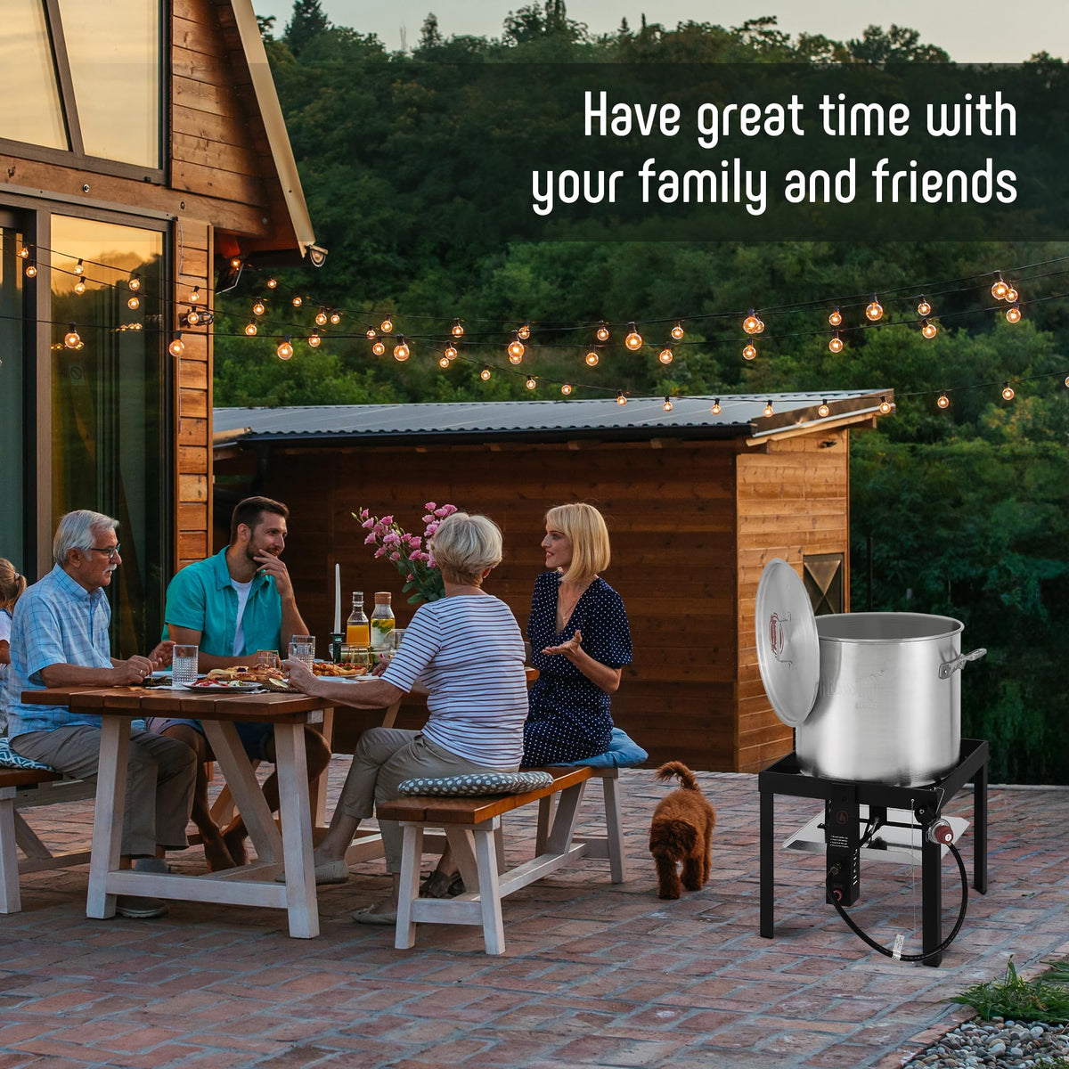 60QT Seafood Boil Pot with Basket and Burner O474