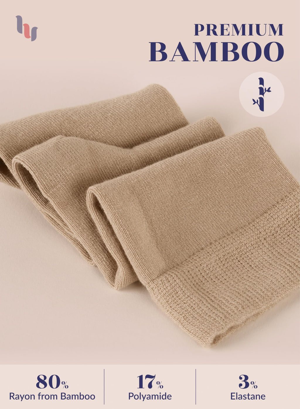 Rayon from Bamboo Knee High Socks 4 Pairs N7139