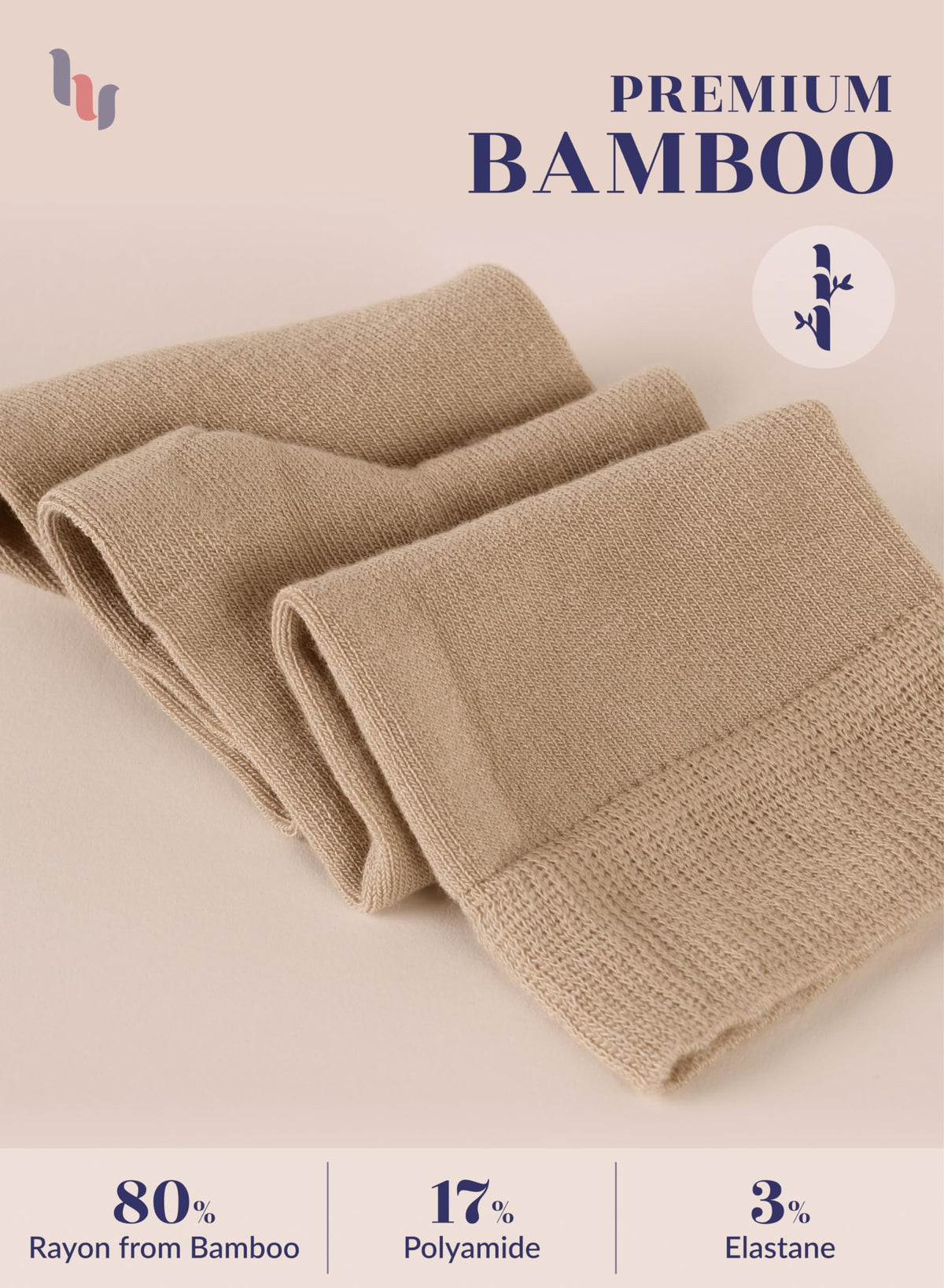 Rayon from Bamboo Knee High Socks 4 Pairs N7139