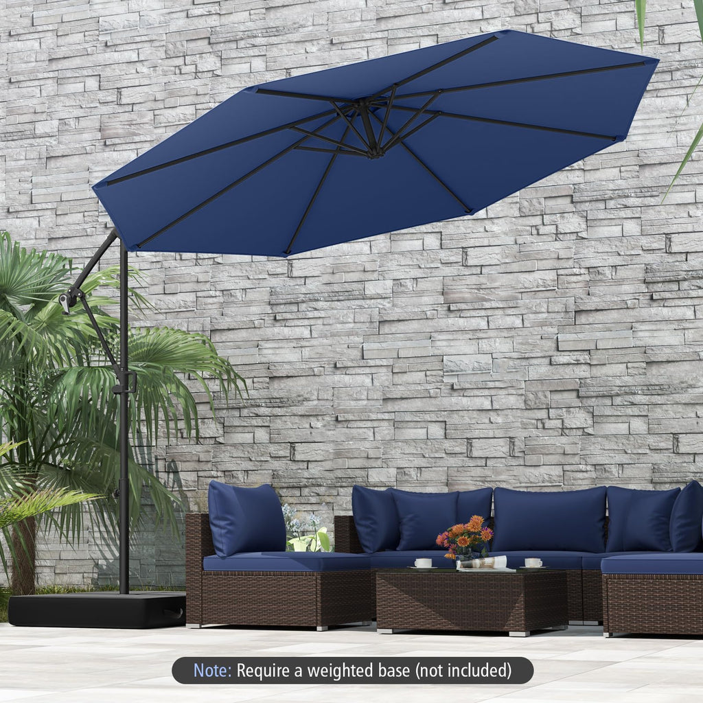 10 FT Navy Offset Cantilever Umbrella X780665