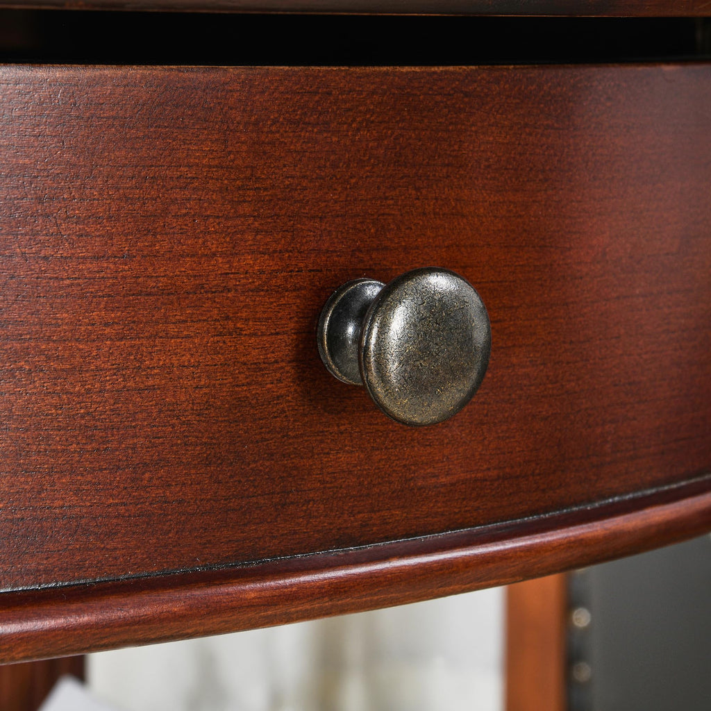 Solid Wood Oval End Table with Drawer C8772