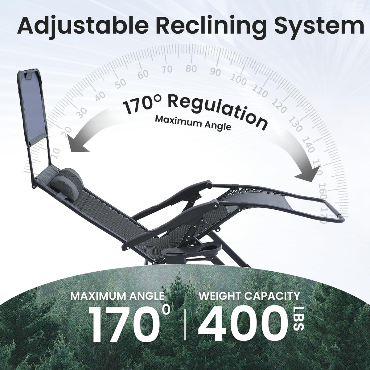 2 Pack Zero Gravity Chairs with Canopy U114410