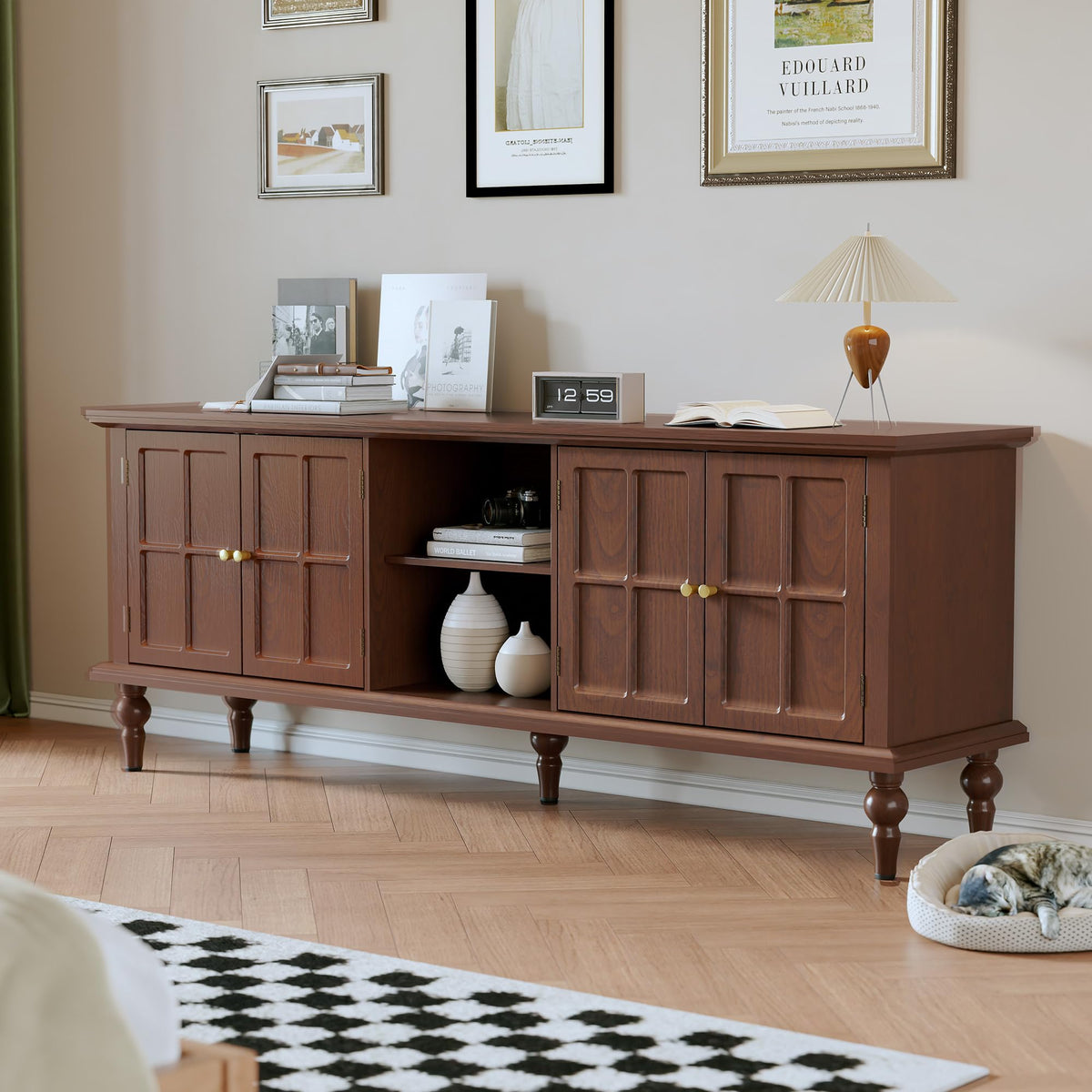67" Mid Century Modern TV Stand Q613135
