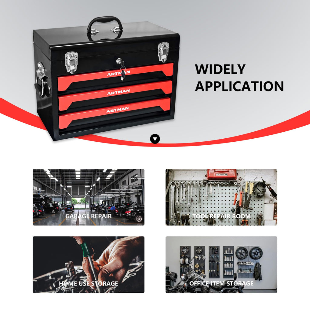 3-Drawer Steel Tool Chest with 439-Piece Mechanics Tool Set Z94600