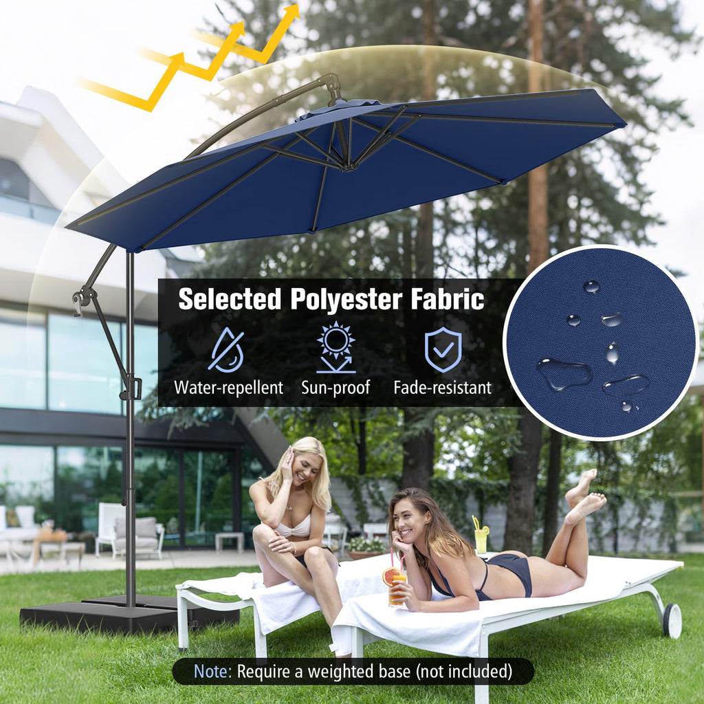 10 FT Navy Offset Cantilever Umbrella X780665