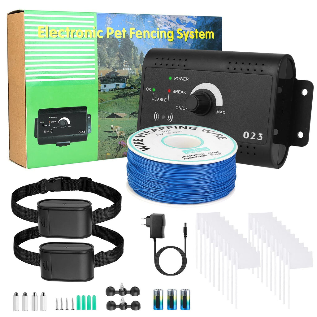 Electric Dog Fence System with 2 Waterproof Collar M802
