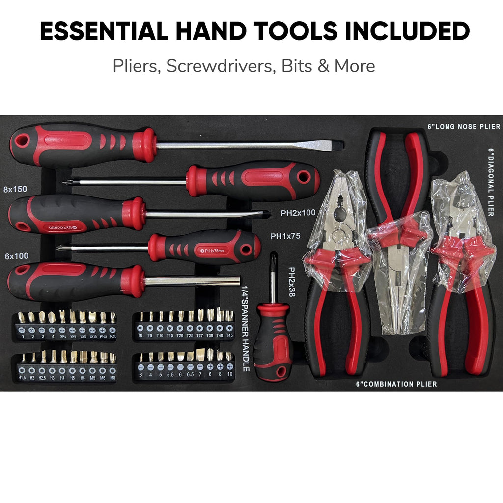 3-Drawer Steel Tool Chest with 439-Piece Mechanics Tool Set Z94600