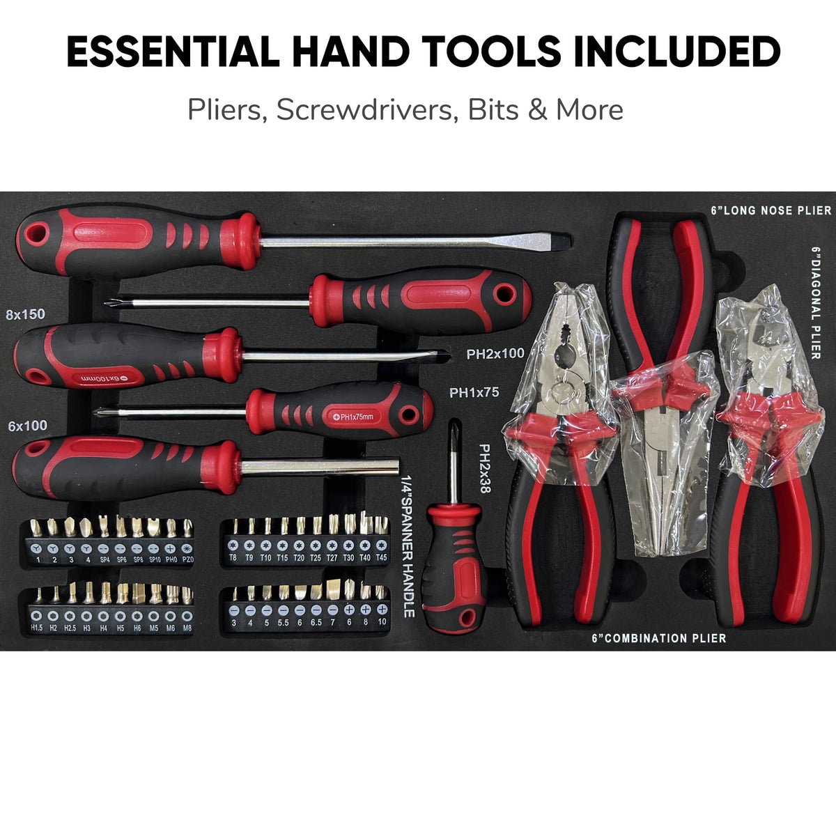 3-Drawer Steel Tool Chest with 439-Piece Mechanics Tool Set Z94600