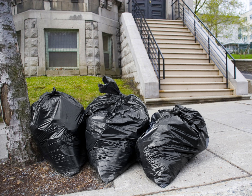 55-60 Gallon Heavy Duty Black Trash Bags 150 Bags D90282