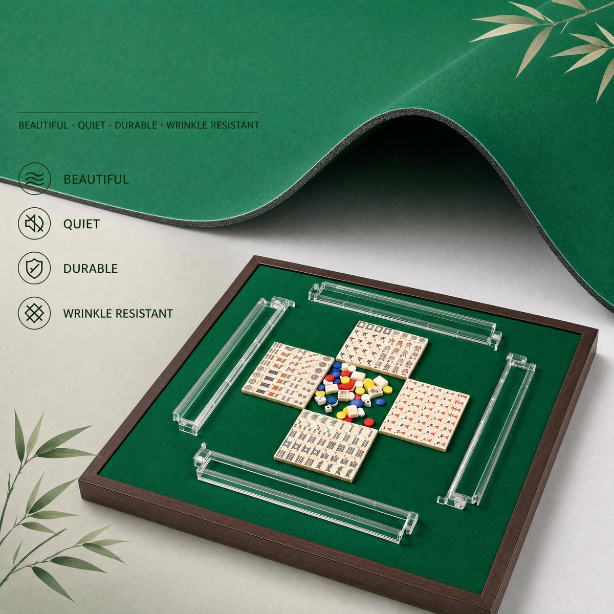 Cream 166 Acrylic Tiles American Mahjong Set A43738