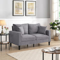 Light Gray Corduroy Loveseat Sofa W377