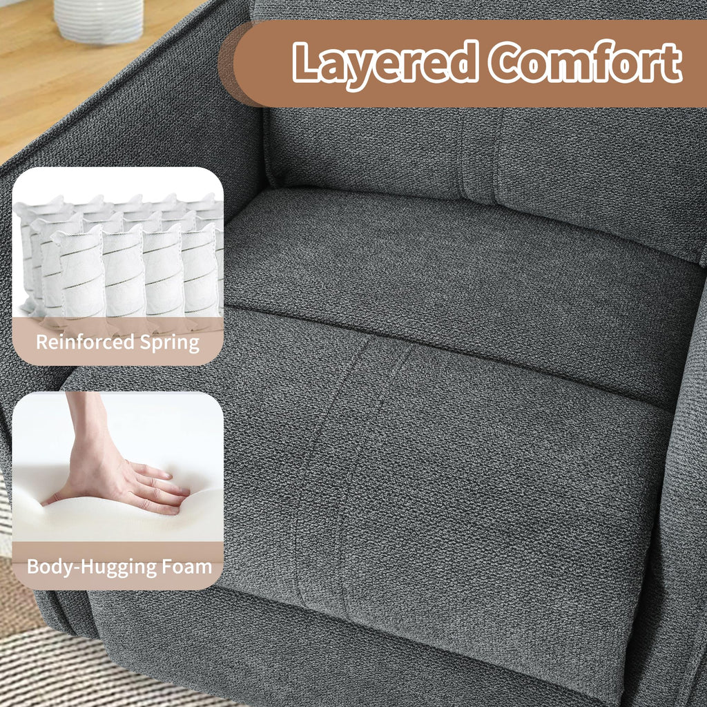 Power Swivel Rocker Recliner Chair Dark Gray G599