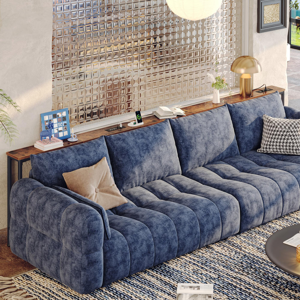 110.2 Inch Narrow Sofa Table with Power Outlets and USB-C Ports P676234