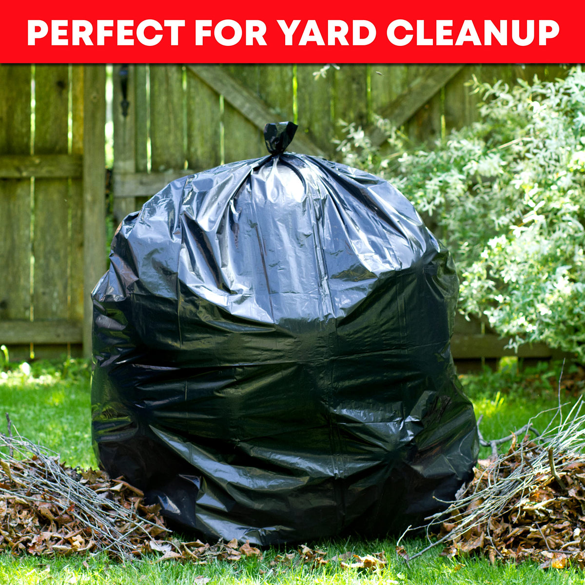 55-60 Gallon Heavy Duty Black Trash Bags 150 Bags D90282