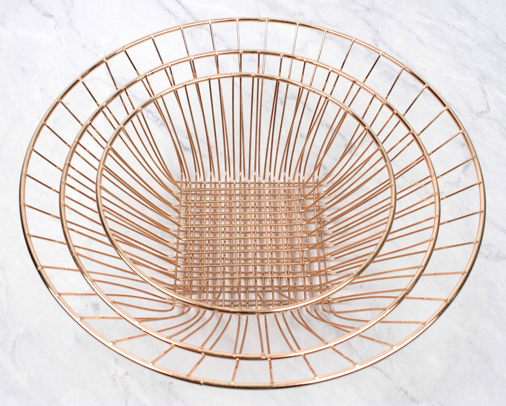 3-Tier Copper Wire Hanging Baskets Z579