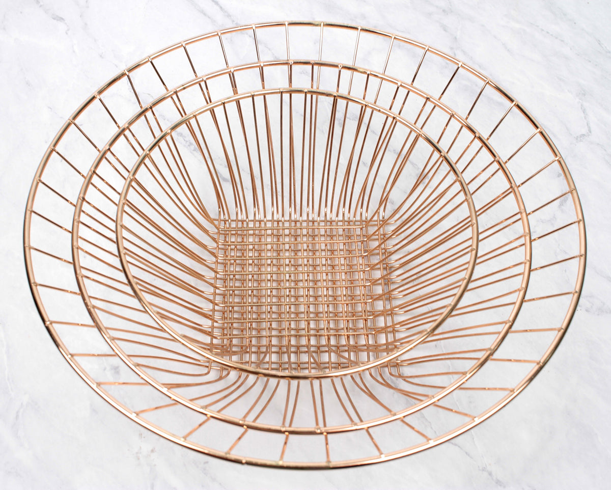 3-Tier Copper Wire Hanging Baskets Z579
