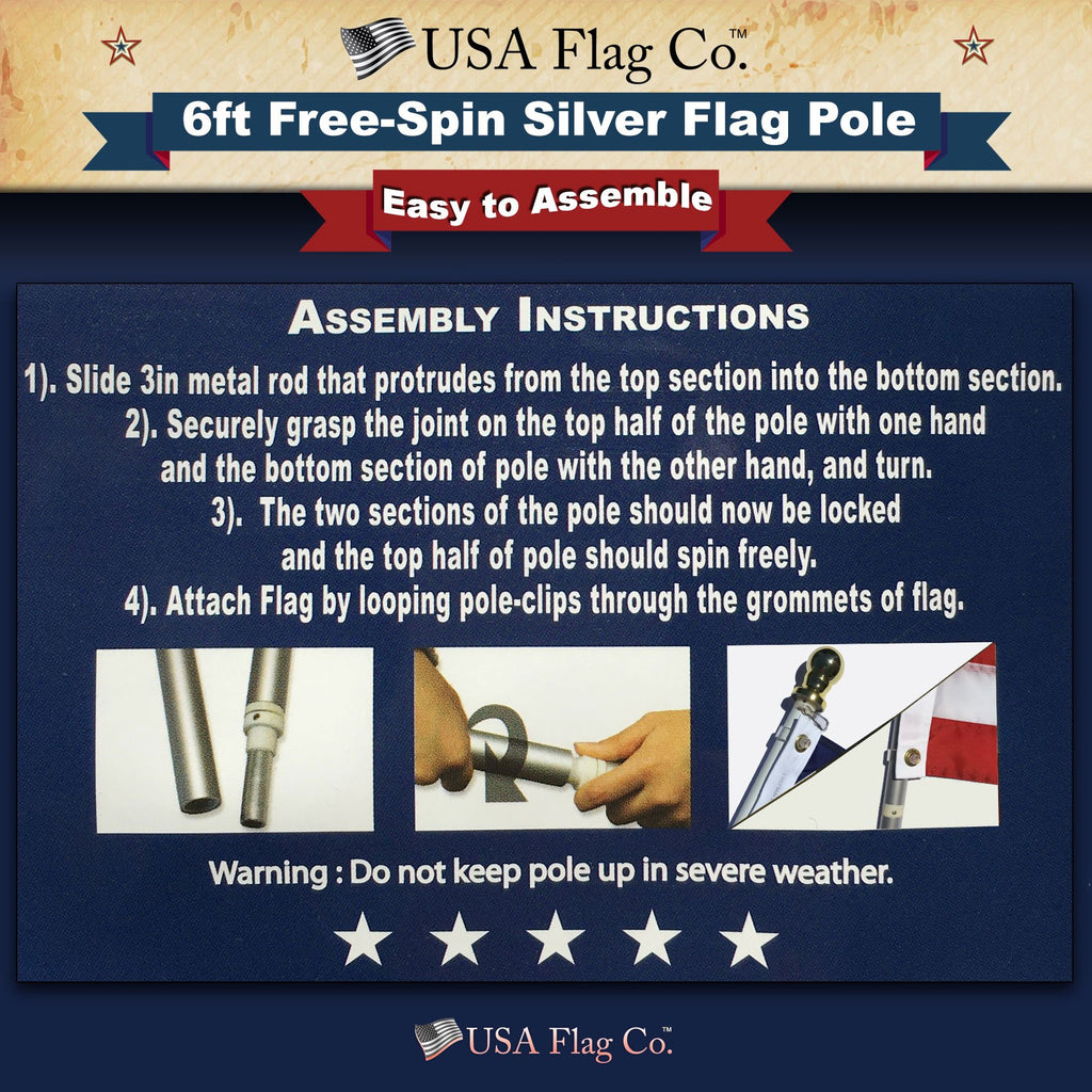 6ft Outdoor Flagpole S5574